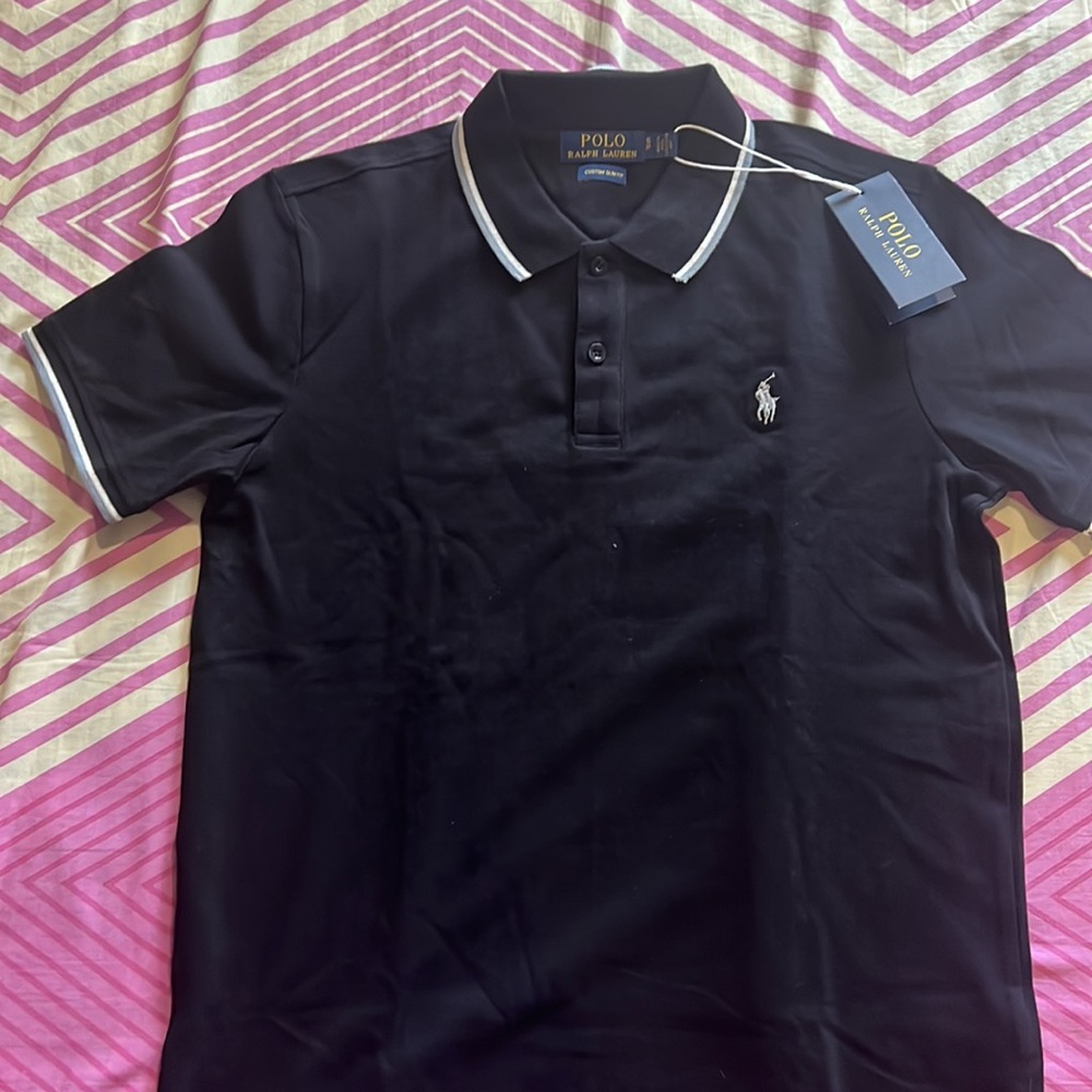 Polo Ralph Lauren Slim Fit Polo T Shirt - Black - Picture 5 of 12